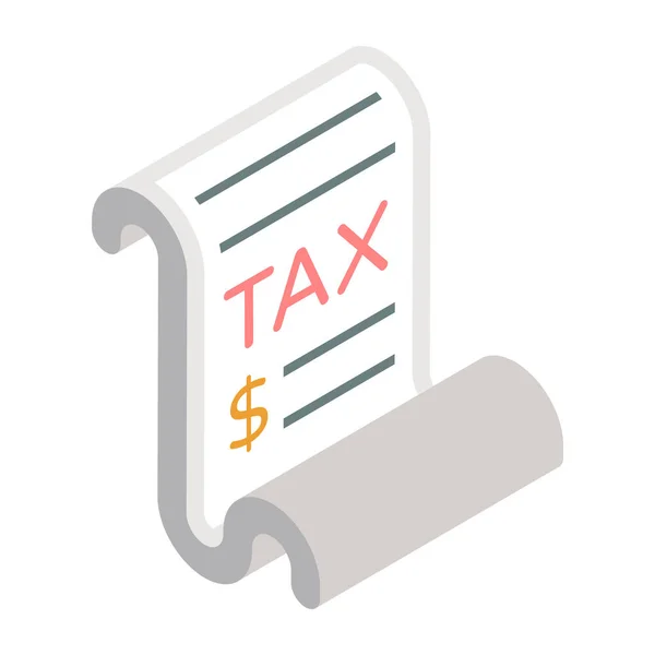 Скачать Значок Налоговой Бумаги — стоковый вектор