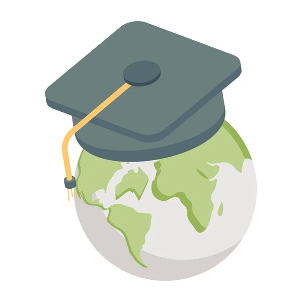 Trendy Design Icon Global Education — Stock Vector