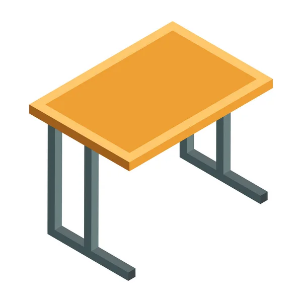 Eine Isometrische Isometrische Design Ikone Schreibtisch — Stockvektor