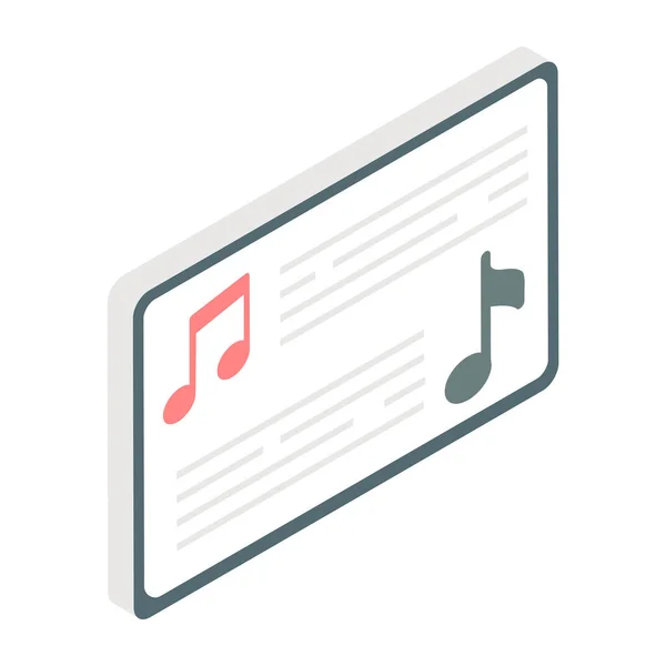 Icono Diseño Creativo Clase Música — Vector de stock