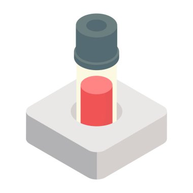 Örnek tüpün, laboratuvar aletlerinin düzenlenebilir tasarım simgesi