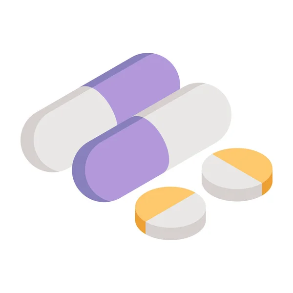 Icône Conception Moderne Pilules — Image vectorielle