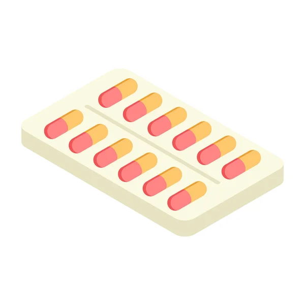 Unique Design Icon Pills Strip — Stockvektor