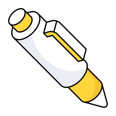 Tükenmez kalemin mükemmel tasarım simgesi 