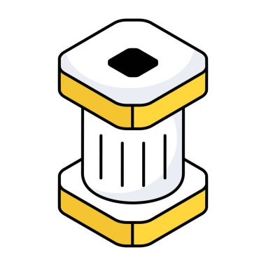 Yunan sütununun mükemmel tasarım simgesi