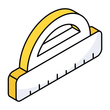 açıölçer ölçekli düz dizayn simgesi 