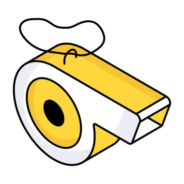 Cırtlak bir ses simgesi, düdük tasarımı