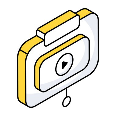 Çevrimiçi video için düzenlenebilir tasarım simgesi 