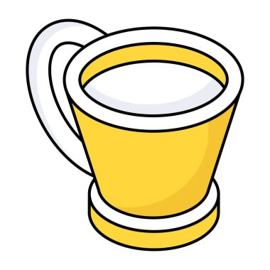 Çay fincanının izometrik tasarım simgesi