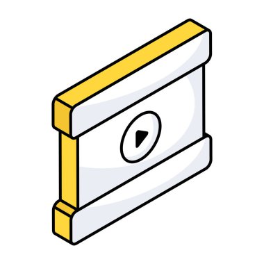 Çevrimiçi video için düzenlenebilir tasarım simgesi 