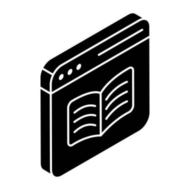 Elektronik kitabın moda tasarım simgesi 