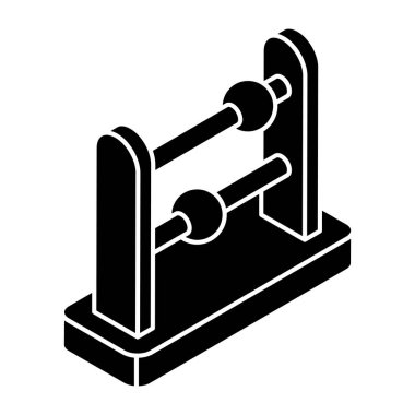     Boncuk sayma çerçevesi, abaküs simgesi. 