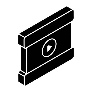 Çevrimiçi video için düzenlenebilir tasarım simgesi 