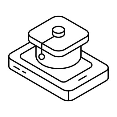 Mobil eğitim uygulamasının vektör tasarımı