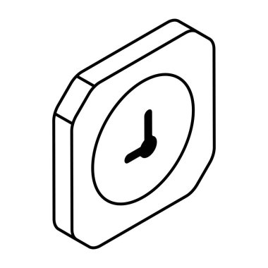 Modern design icon of wall clock