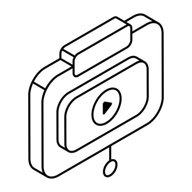 Çevrimiçi video için düzenlenebilir tasarım simgesi 