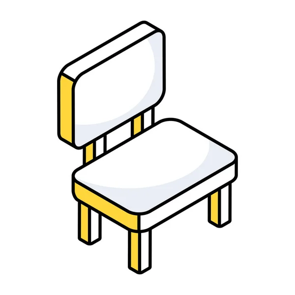 Perfekte Design Ikone Des Stuhls — Stockvektor