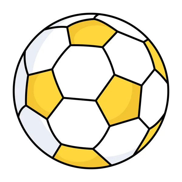 Płaska Ikona Projektu Chequered Ball Wektor Piłki Nożnej — Wektor stockowy