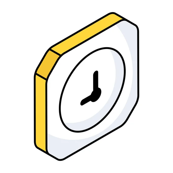 Modern Design Icon Wall Clock — Vettoriale Stock