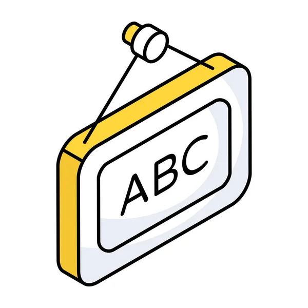Diseño Editable Vector Aprendizaje Abc — Vector de stock