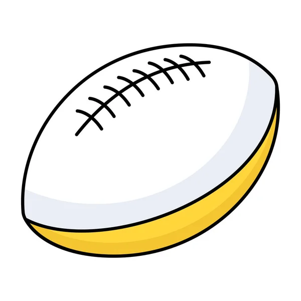 Ícone Futebol Americano Design Plano Rugby — Vetor de Stock