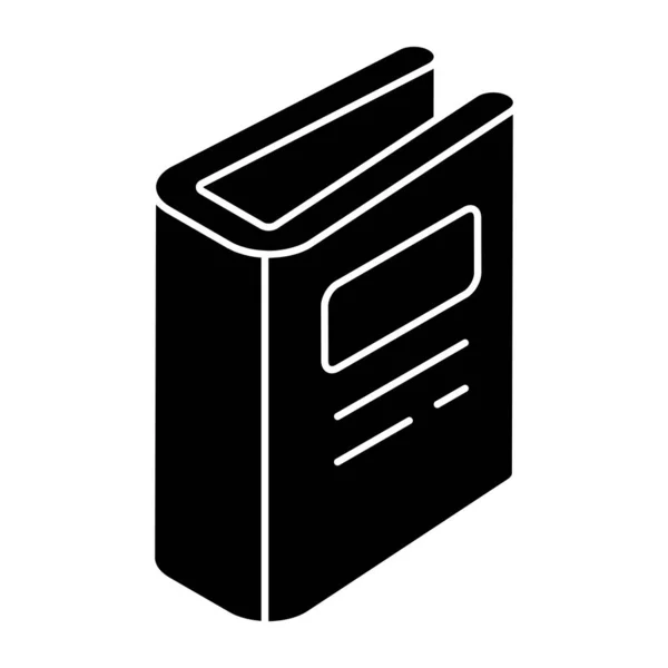 Icono Libro Estilo Isométrico Lineal — Vector de stock