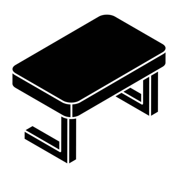 Lineare Isometrische Design Ikone Schreibtisch — Stockvektor