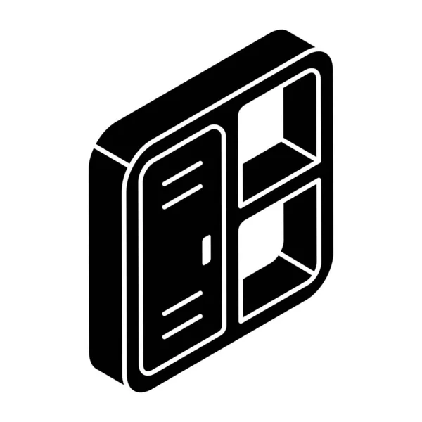 Icono Librería Diseño Isométrico Lineal Disponible Para Descarga Instantánea — Vector de stock