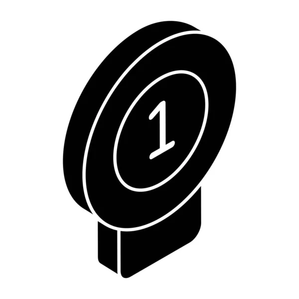 Ícone Design Emblema Posição — Vetor de Stock