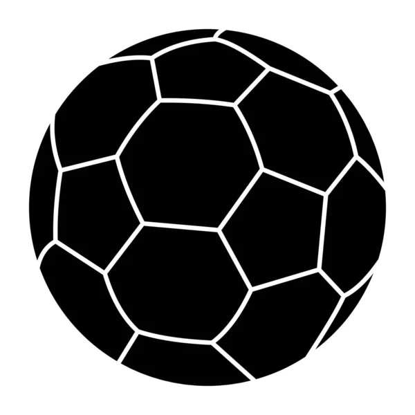 Ícone Design Linear Bola Chequered Vetor Futebol — Vetor de Stock