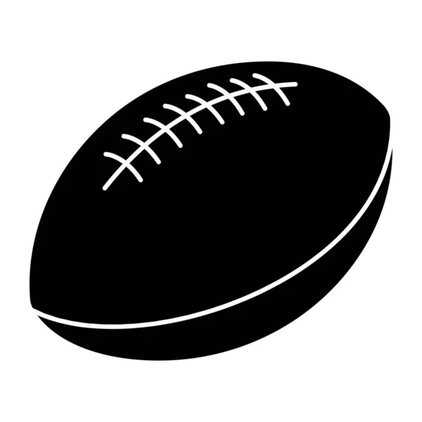 Icono Del Fútbol Americano Diseño Sólido Rugby — Vector de stock
