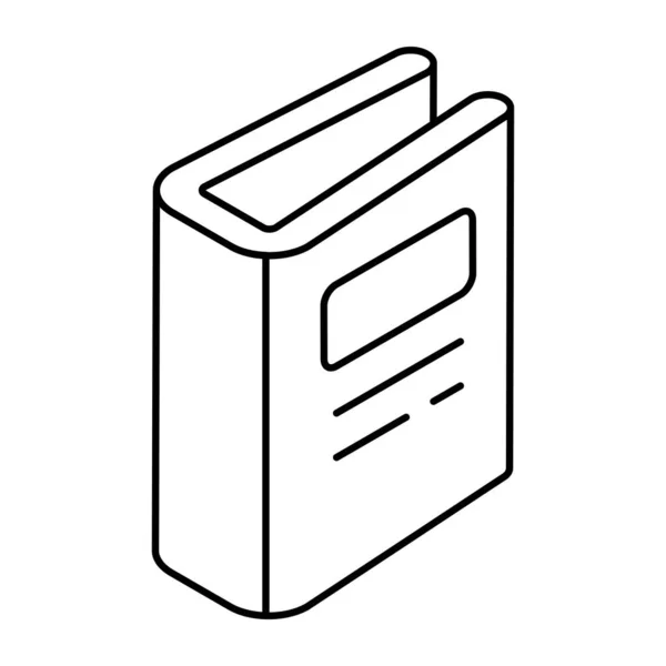 Иконка Книги Линейном Изометрическом Стиле — стоковый вектор