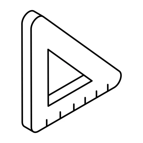 Идеальная Иконка Треугольной Шкалы — стоковый вектор