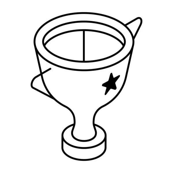 Icon Design Award Trophy Cup — Stock Vector