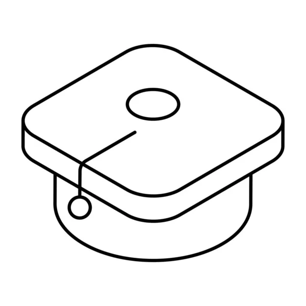 Ακαδημαϊκό Εικονίδιο Καπέλου Διανυσματικός Σχεδιασμός Μοριοσανίδας — Διανυσματικό Αρχείο