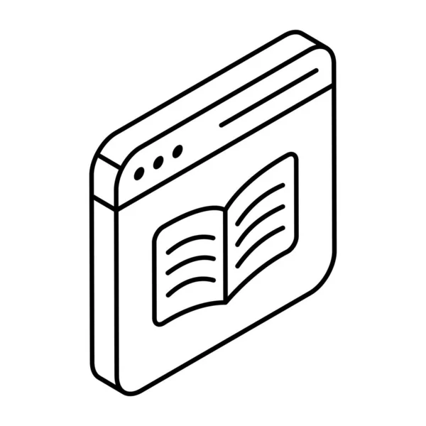 Icono Diseño Moda Del Libro Electrónico — Archivo Imágenes Vectoriales