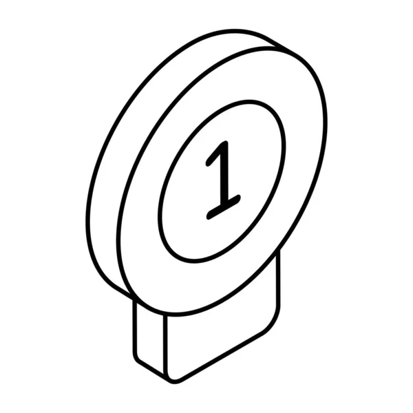 Icono Diseño Insignia Posición — Vector de stock