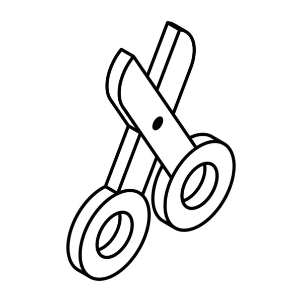 Trendy Vector Design Scissors — Stock Vector