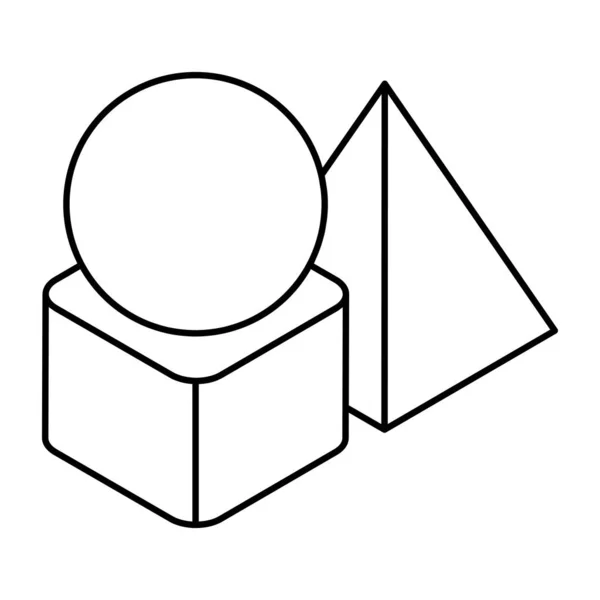 Математические Формы Иконка Геометрических Фигур — стоковый вектор