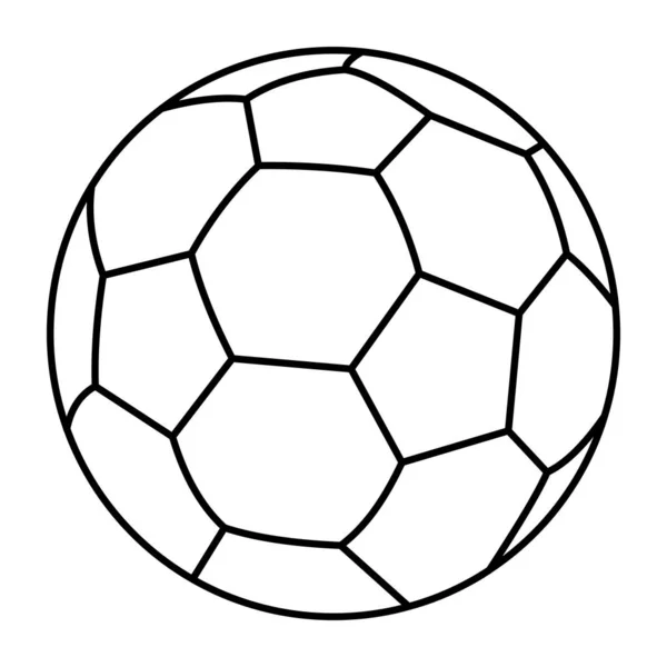 Lineare Design Ikone Des Karierten Balls Fußball Vektor — Stockvektor