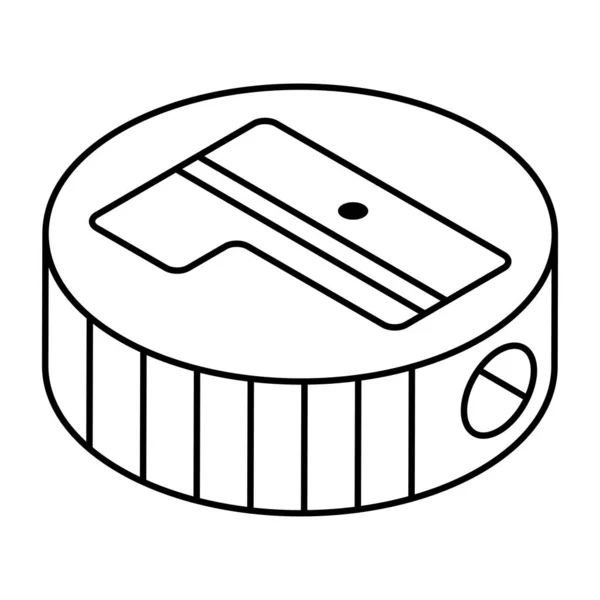 シャープナーの概念線形等方設計アイコン — ストックベクタ