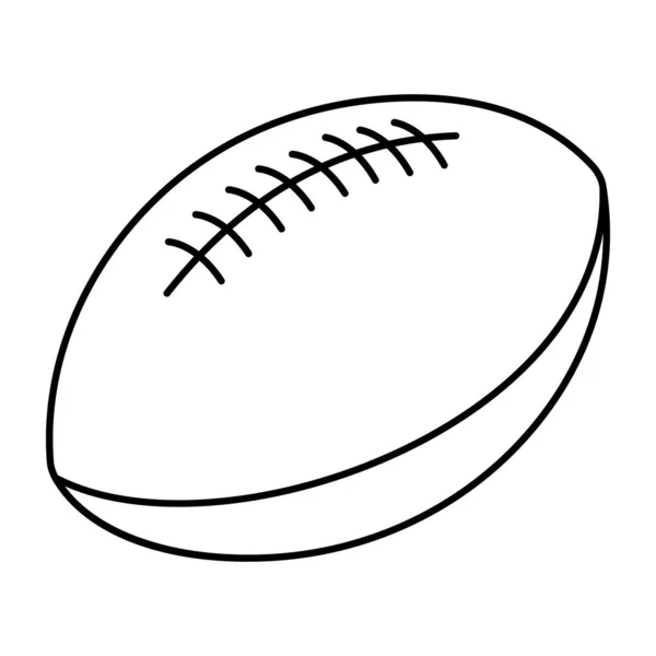 Американський Футбольний Ікона Лінійний Дизайн Регбі — стоковий вектор