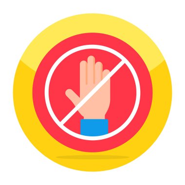 Dur işaretinin eşsiz tasarım simgesi 