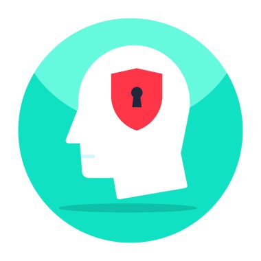 Zihin güvenliğinin simge tasarımı 