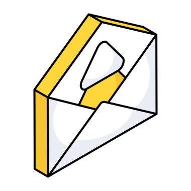 Yılbaşı mektubunun eşsiz tasarım simgesi 