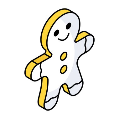 Lezzetli bir zencefilli çörek ikonu. 