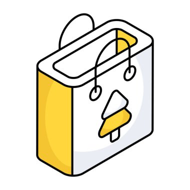 Noel alışverişinin kavramsal düz tasarım simgesi 