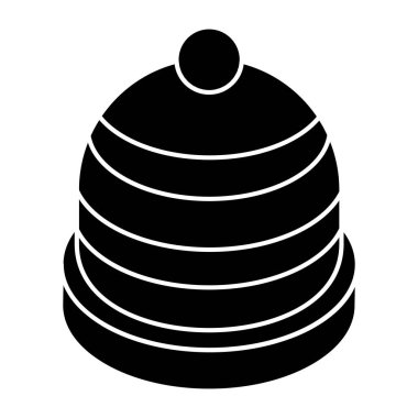 Noel şapkasının güzel bir tasarım simgesi.