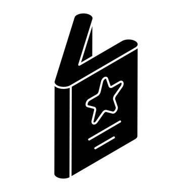 En sevilen kitabın düzenlenebilir tasarım simgesi