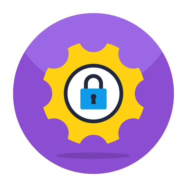 Unique Design Icon Security Setting — стоковый вектор